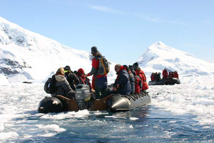 Oceanwide Expeditions Excursions Zodiac cruising in the Antarctic_Mellany van der Hulst.jpeg